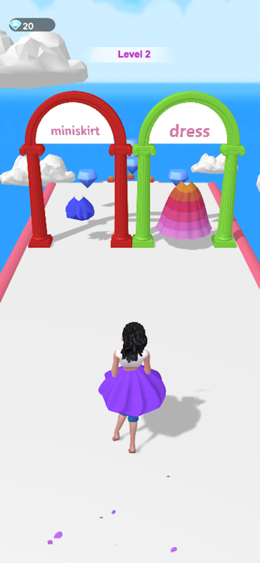 Transformation Skirt Game Screenshot - Level 2 Multipliers